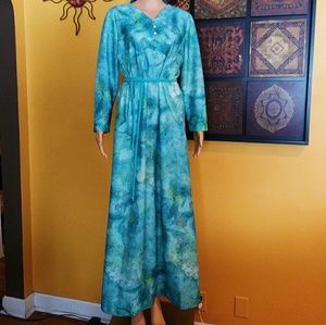 💖AMAZING💖70's Printed Long Sleeve Maxi Sz M-L